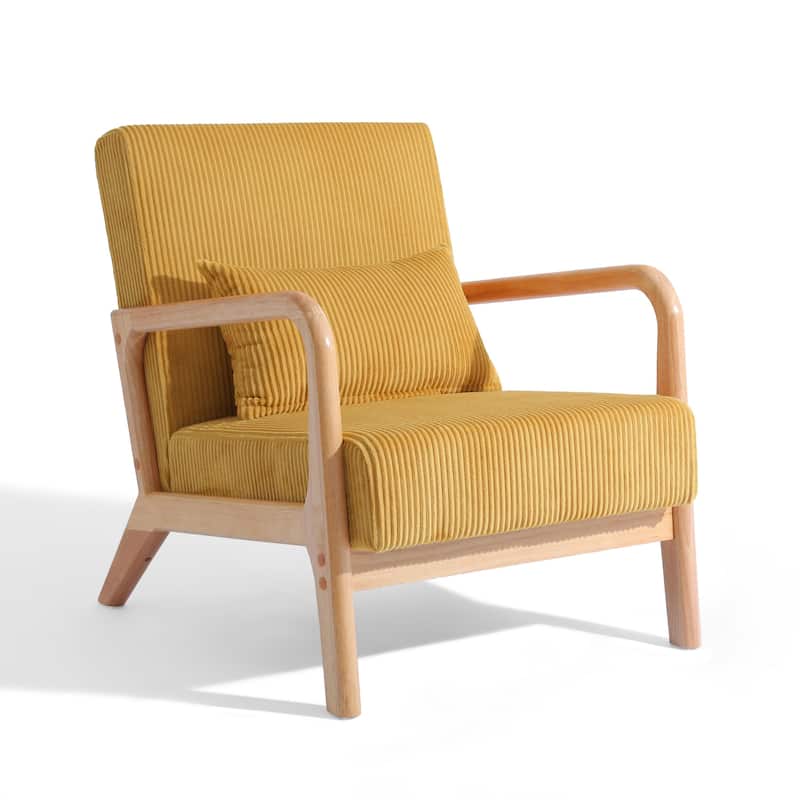 Set of 2 Mid-Century Upholstered Accent Chair with Cushion
