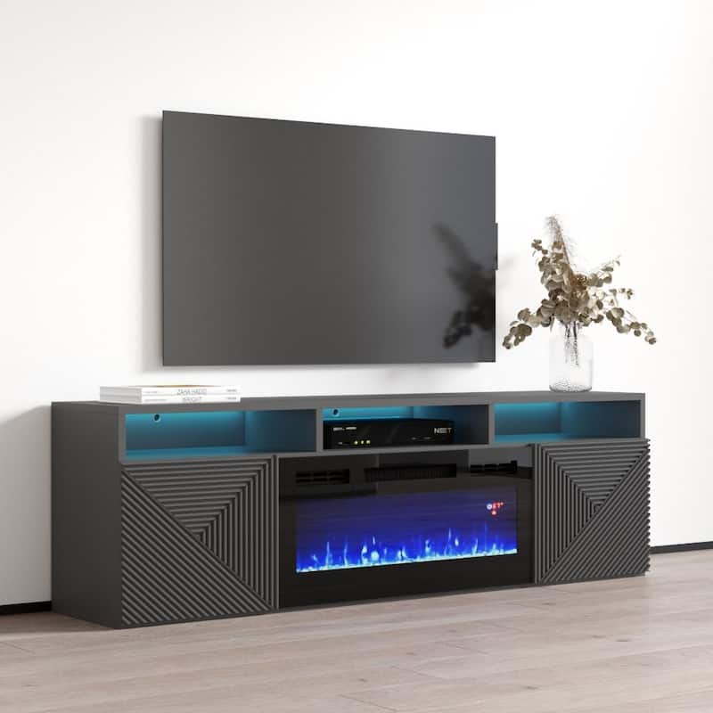 Giza EF Wall Mounted Electric Fireplace Modern 63" TV Stand