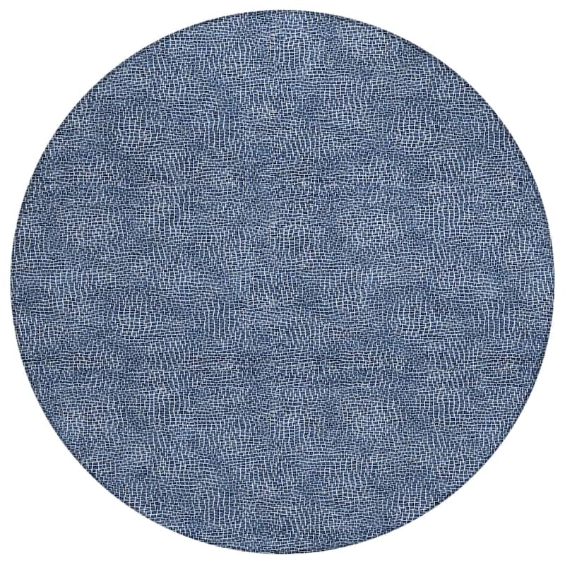 Machine Washable Indoor/ Outdoor Solid Modern Chantille Rug