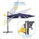 preview thumbnail 29 of 40, BONOSUKI 11.5x9FT LED Cantilever Patio Umbrella with 360 Rotation