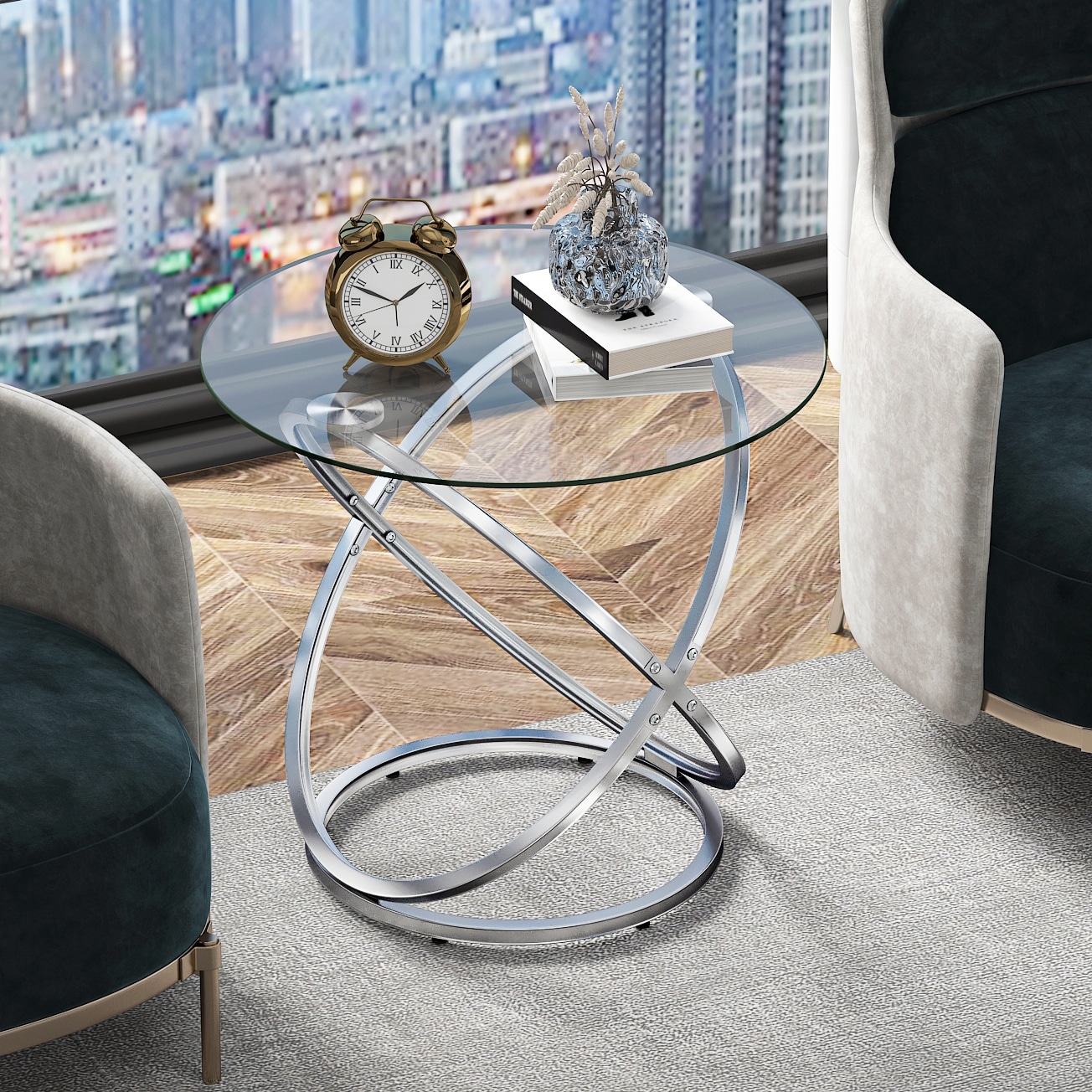 Chrome Finish Side Tables Bed Bath Beyond