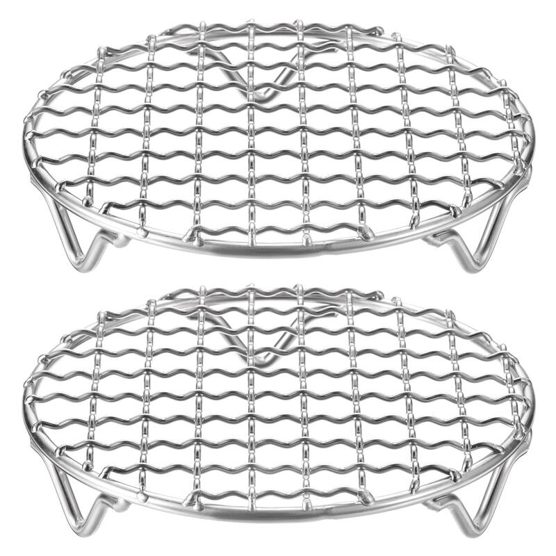 2pcs Round Cooking Rack 5" 201 Stainless Steel Barbecue Grill with 20mm Legs - 5 Inch