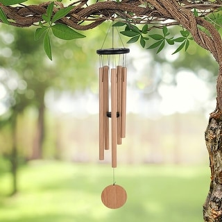 Making pine wood metal outdoor wind chimes