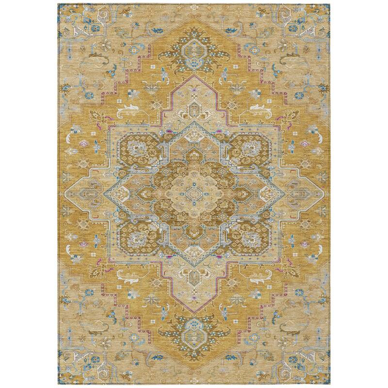 HomeRoots Oriental Traditional Rectangle Outdoor Rug