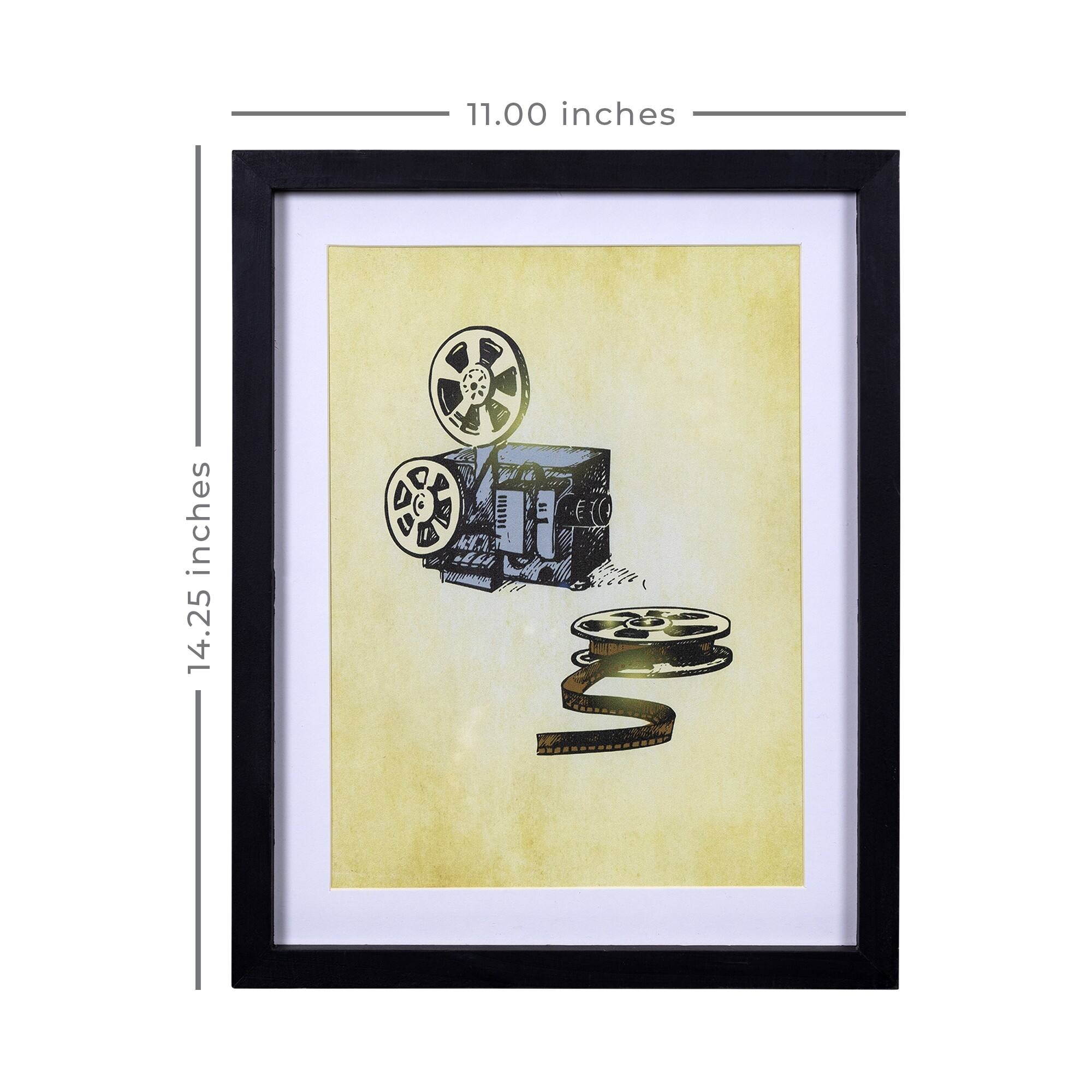 Contemporary Movie Projector and Film Framed Wall Art Bed Bath
