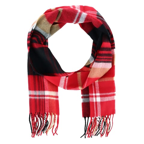 David & Young Soft Plaid Winter Scarf - one size