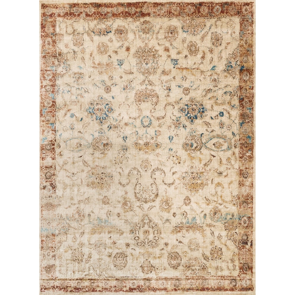 Alexander Home Contessa Traditional Antique Floral Distressed Rug