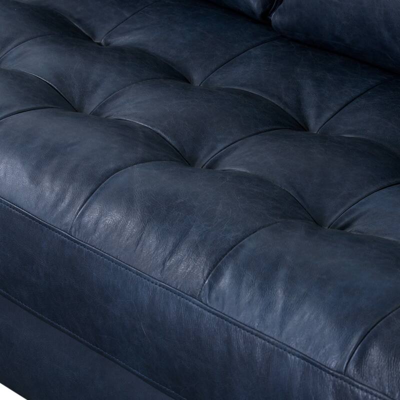 Poly & Bark Calle 114" Right-Facing Sectional - Full Grain Genuine Italian Leather