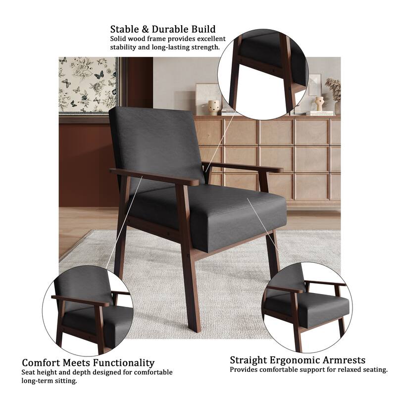 CraftPorch Minimalist 2-Pieces Accent Chairs