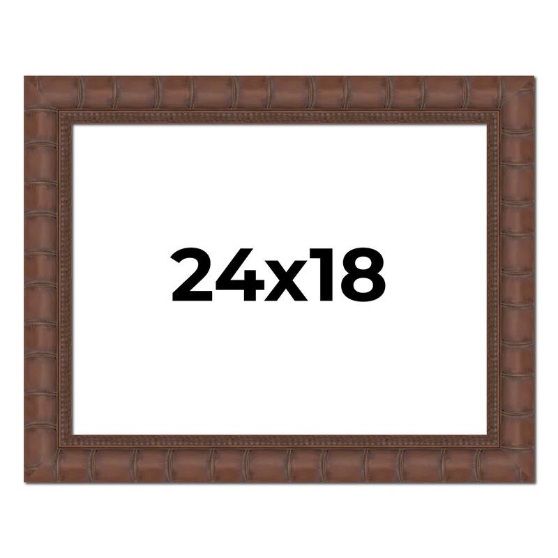 24x18 Frame Pewter Solid Wood Picture Frame Width 1.625 Inches | Interior Frame Depth 0.6875 Inches