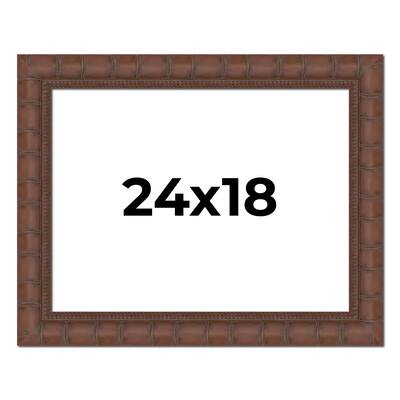 24x18 Frame Pewter Solid Wood Picture Frame Width 1.625 Inches | Interior Frame Depth 0.6875 Inches
