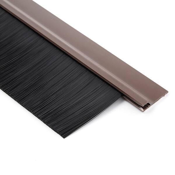 Shop Self Adhesive Door Bottom Sweep Brown W 2 Inch Black Brush 39