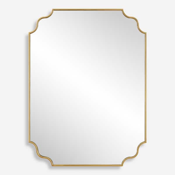 slide 2 of 7, Uttermost Lennyn Gold Vanity Mirror - 40'' H X 30'' W X 0.75'' D