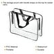 preview thumbnail 5 of 7, 2Pcs Clear Toiletry Bag Makeup Pouch with Zipper Handle - 11.8x3.9x8.7"