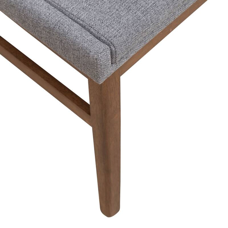 Space Savers Upholstered Side Chairs with Gray Linen Set of 2 - Width 21" x Depth 23" x Height 30"