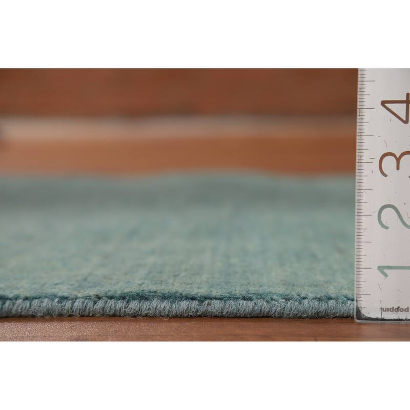 Modern Blue Gabbeh Oriental Rug Handmade Wool Carpet - 3'3" x 4'10"