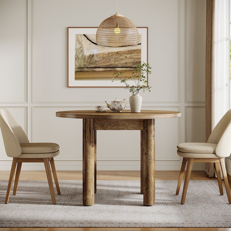 39-inch Round Dining Table for 4