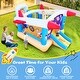 preview thumbnail 5 of 5, 6 in 1 outdoor indoor inflatable bouncer for kids target ball basketball slide with blower - N/A