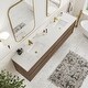 preview thumbnail 2 of 12, Sylphar 84 inch Bathroom Vanity with Sink, Floating Oak Cabinet with Stone Top