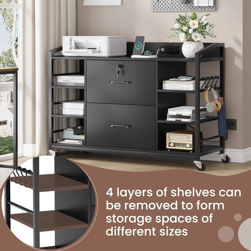 File Cabinet Legal Letter, A4 Size Drawers Mobile Filing Cabinet