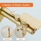 preview thumbnail 8 of 12, Freestanding Tub Faucet With Hand Sprayer Floor Mount Roman Bathtub Faucet Modern Waterfall Tub Filler Trim With Handheld Showe