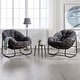 preview thumbnail 8 of 6, Grey Rocking Chair Side Chair Padded Chair for Living Room, Corner Chair Padded Chair Reception Chair