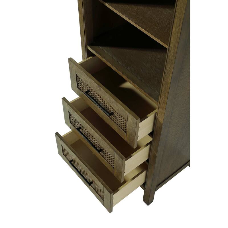 Winslow 16-28 Inch Open Shelving Bath Storage Cabinet