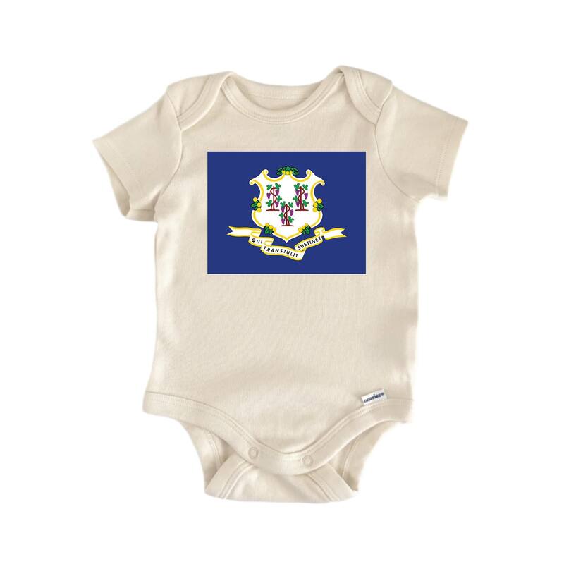 Connecticut - Baby Boy Girl Clothes Infant Bodysuit Funny Cute - White - 3-6M
