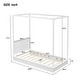 preview thumbnail 3 of 36, Canopy Bed Frame with Headboard, 4 Posters Wooden Bed Frame, No Box Spring Needed, Mattress Foundation Platform Bed for Kids