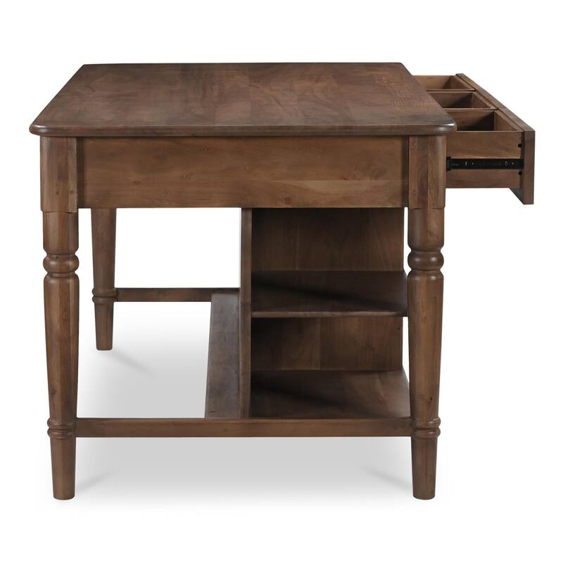 NADAAL STUDIOS Cove, Wooden Kitchen Island with Storage - 72"W x40.5"D x36.5"H
