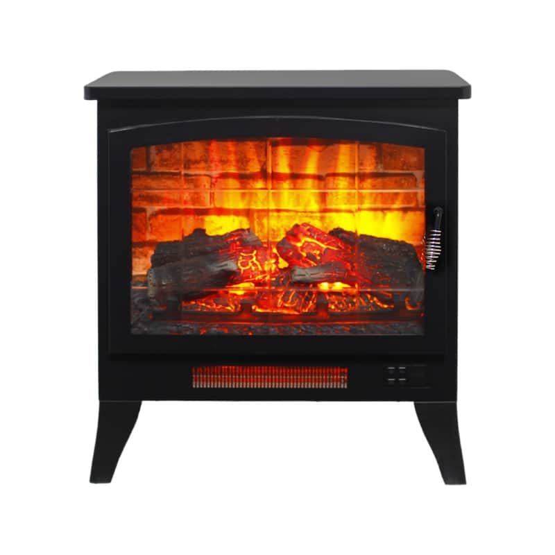 21 inchThree-sided Freestanding Electric Fireplace Stove heater with 3D Flame effect with remote control