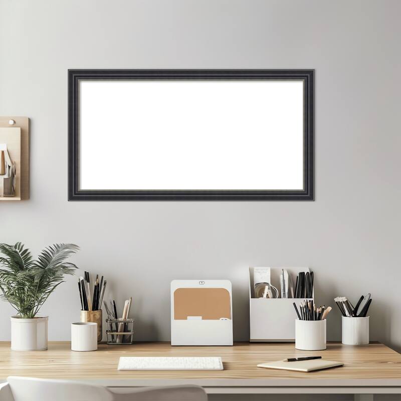 Amanti Art Stylish Black Framed Dry Erase Magnetic Board