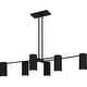 preview thumbnail 1 of 8, Foreland 6-Light Matte Black Linear Chandelier