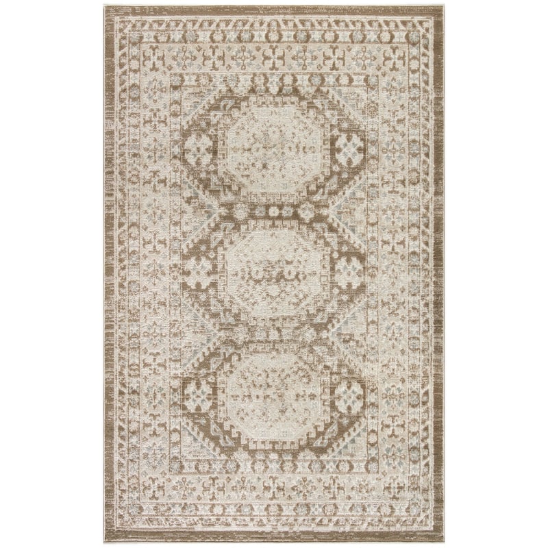 Fijoq Distressed Geometric Area Rug By HomeRoots - 4' x 6'