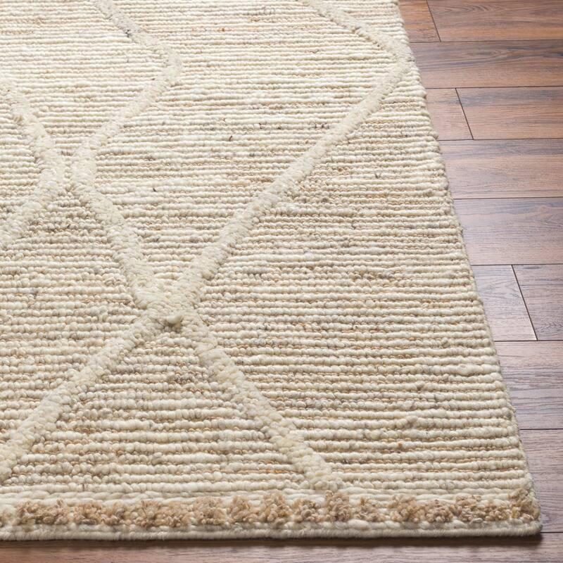 Akida Handmade Boho Farmhouse Wool Area Rug