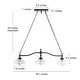 preview thumbnail 7 of 14, Modern Farmhouse 3-Light Linear Black Chandelier Glass Kitchen Island Lights for Dining Room - W38"x W7.9" x H8.3"