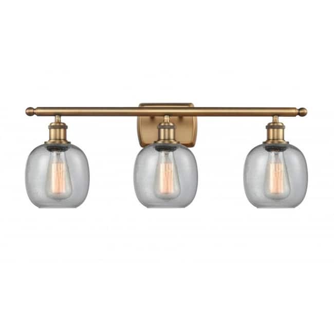 Innovations Lighting Belfast 3 Light 26" Wide Bathroom Vanity Light - Brushed Brass / Seedy