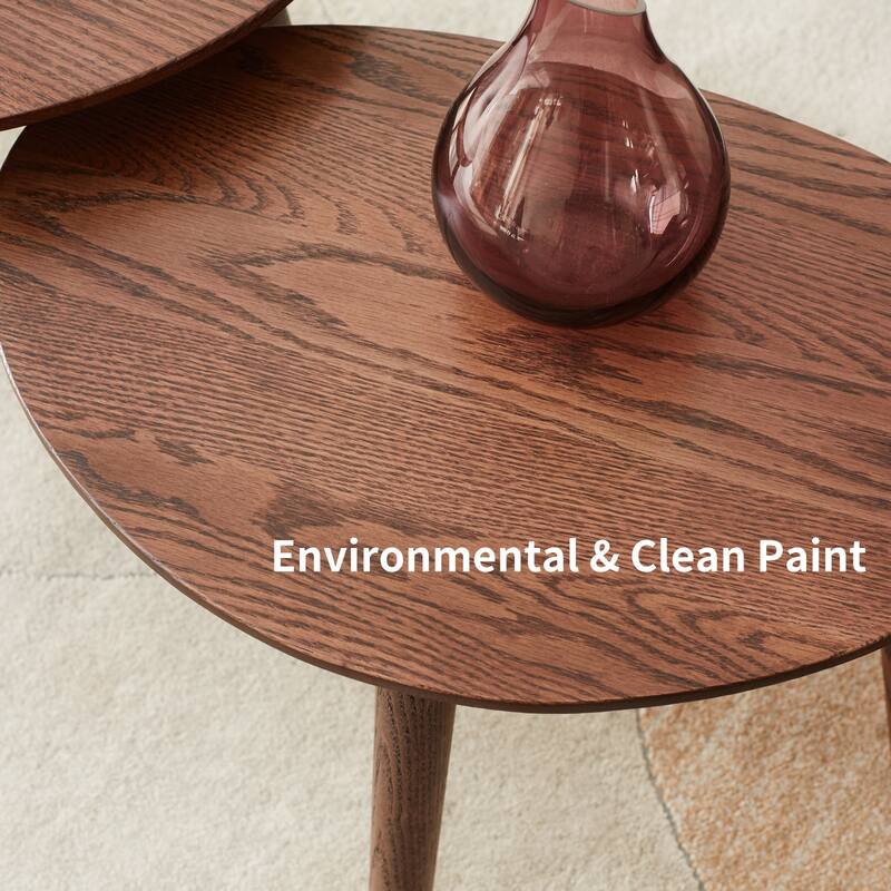Christopher Knight Home - Pebble Shaped Solid Oak Coffee Table with Natural Wooden Top, Compact Design for Small Spaces