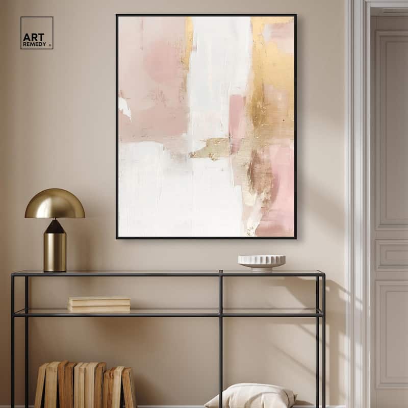 Blush Gold Shimmer I Canvas by Art Remedy