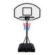 preview thumbnail 1 of 18, 3.1-4.7ft Outdoor Portable Poolside Swimming Pool Basketball Hoop System Black