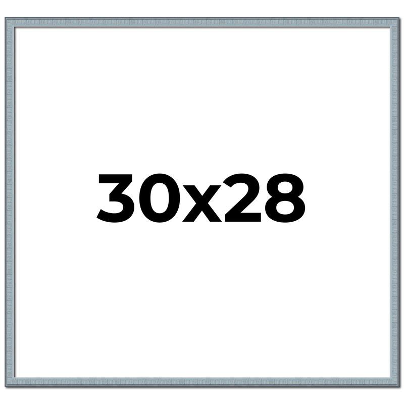 30x28 Frame Rustic Sky Blue Solid Wood Picture Frame | 0.75 Inch