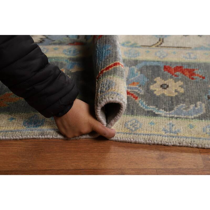 Oushak Indian Area Rug Handmade Transitional Wool Carpet - 8'0"x 9'10"