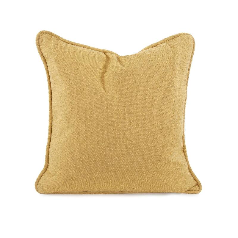 Allan Andrews Indoor/Outdoor 20" Square Textured Accent Pillow with Cover, Alicante Collection - Gold