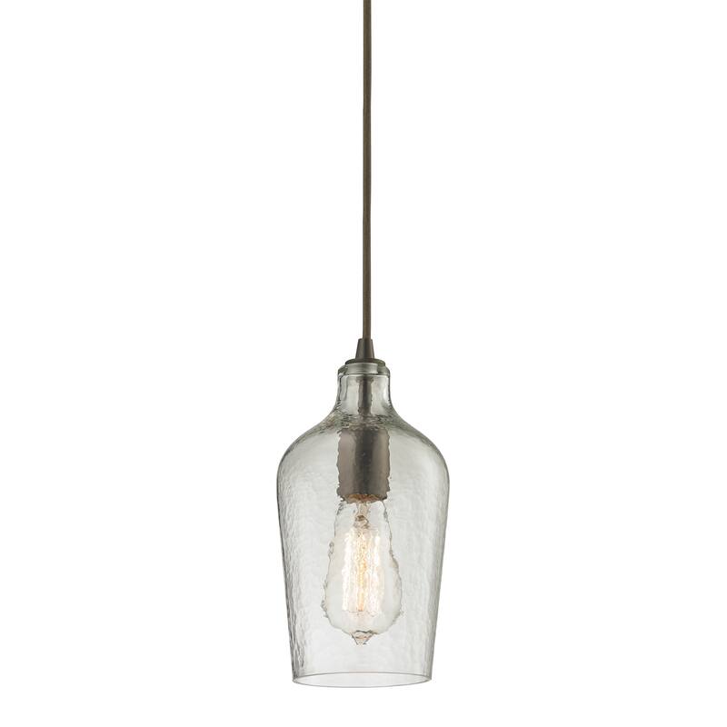 Hamel 7-inch Wide 1-Light Mini Pendant in Oil Rubbed Bronze - Clear