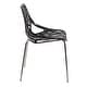 preview thumbnail 30 of 74, Asbury Stackable Dining Chair with Chrome Legs Side Chair with Modern Cut-Out Design Backrest