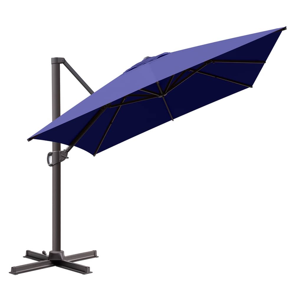 VredHom 10x13FT Patio Aluminum Cantilever Umbrella Outdoor Offset Umbrella 360-Degree Rotation