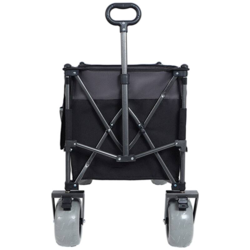 9"X4"All-Terrain Balloon Wheels!300l Xl Heavy-Duty Folding Wagon Cart - 480lbs Capacity,Conquers Sand & Rough Terrain,W/Brakes