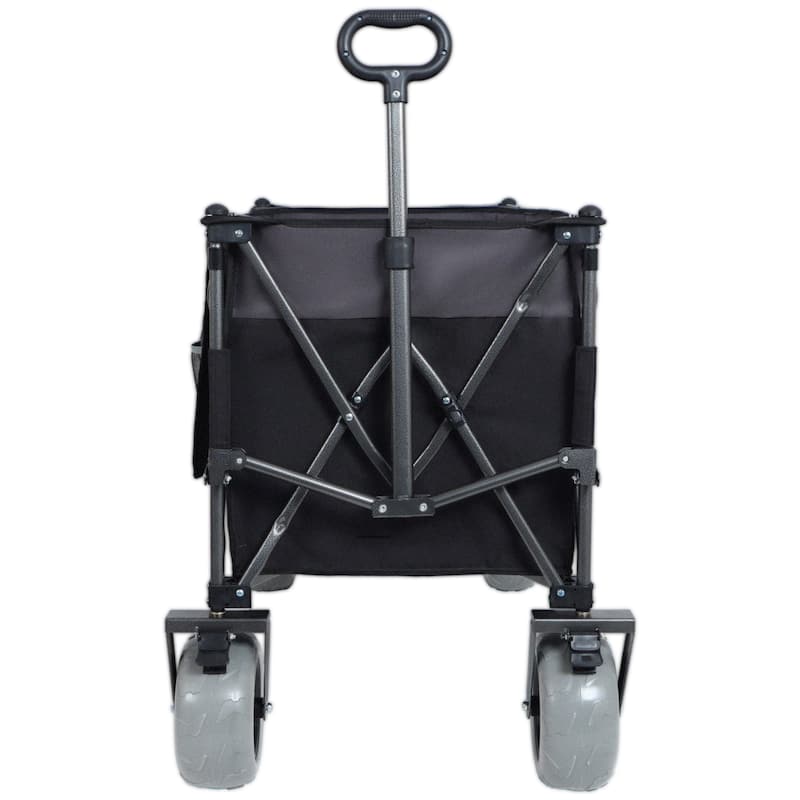 9"x4" All-Terrain Balloon Wheels,300L XL Heavy-Duty Folding Wagon Cart-480lbs Capacity,w/Brakes,Pockets,Cup Holders