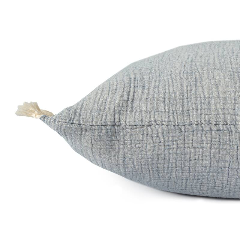 Sevita Solid Turkish Cotton Fringed Throw Pillow
