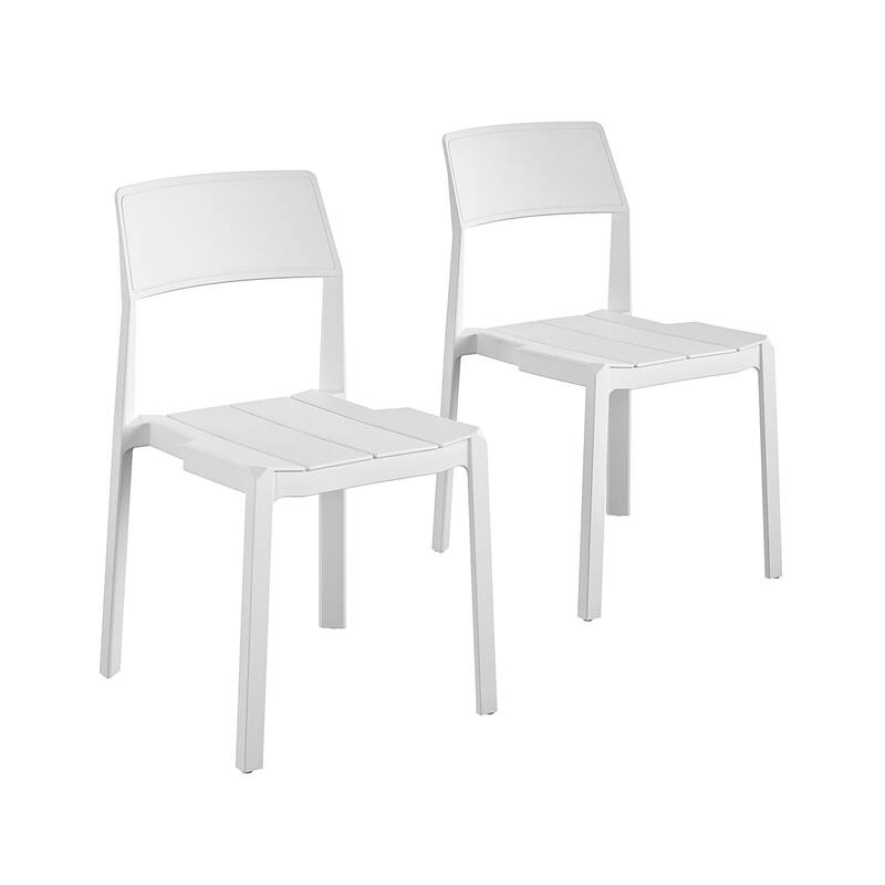 The Novogratz Poolside Collection Chandler Indoor/Outdoor Chairs Set - Set of 2 - White